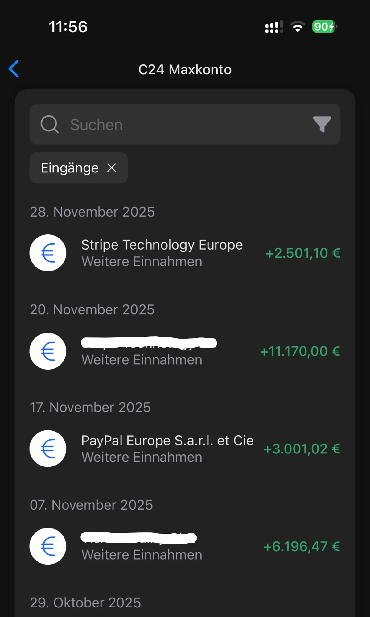 Über 20.000 € im Monat