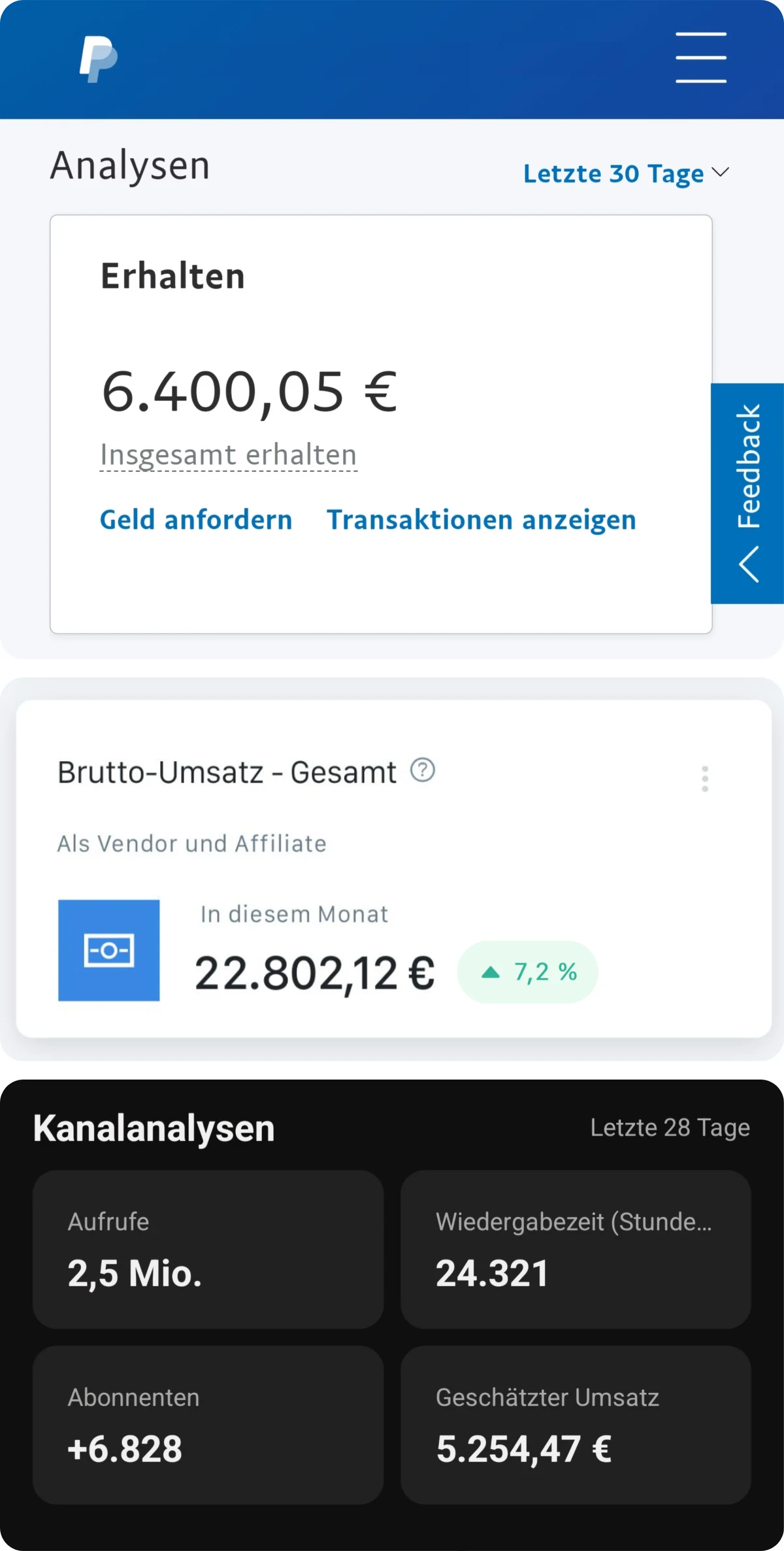 Über 30.000 € im Monat